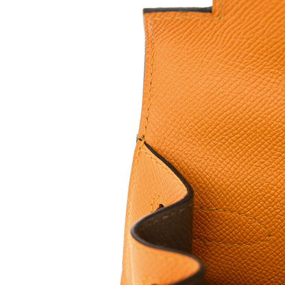 Hermes Epsom Horseshoe Kelly Sellier 28 Jaune D'or Etain 14 of 14