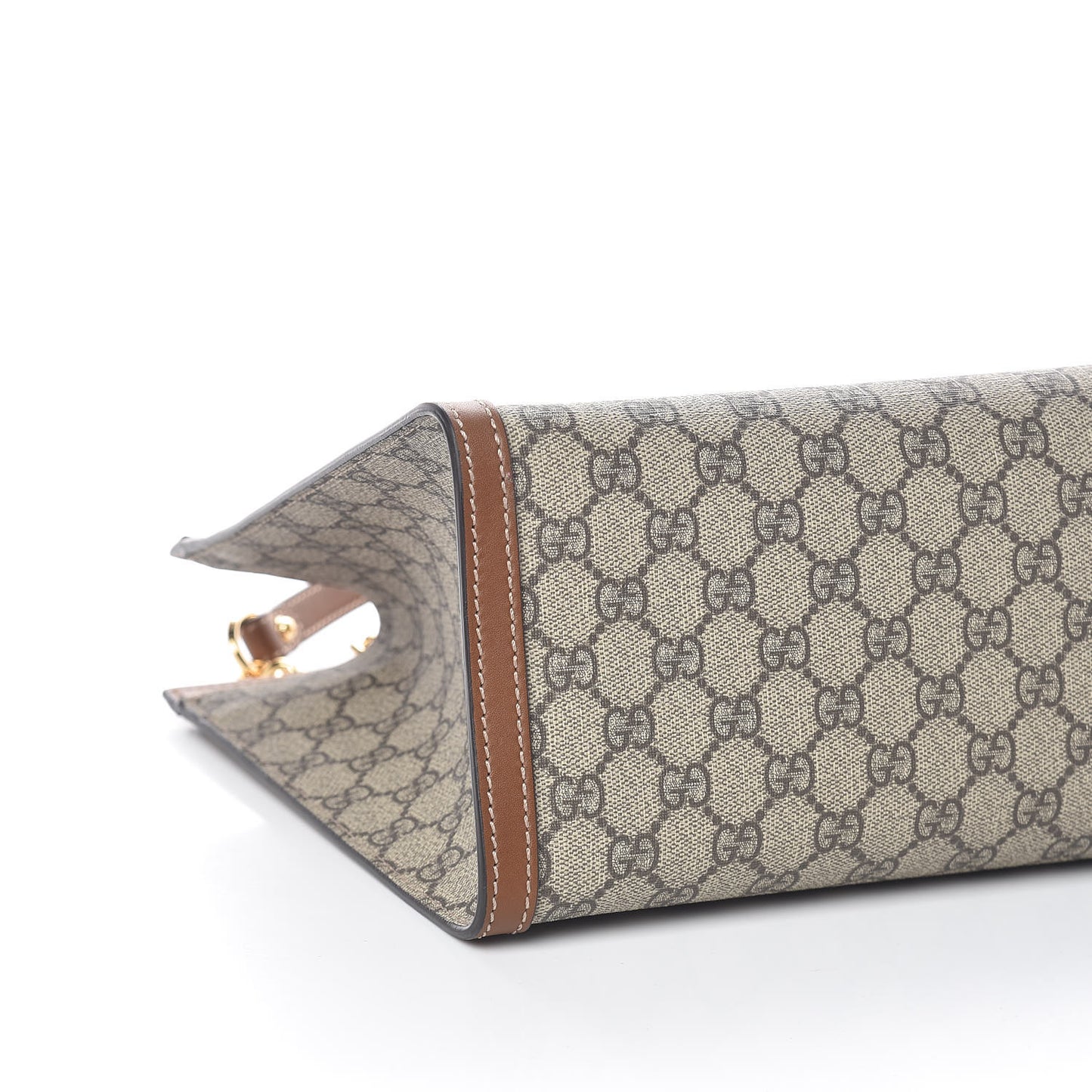 GG Supreme Monogram Medium Padlock Tote Beige Cuir