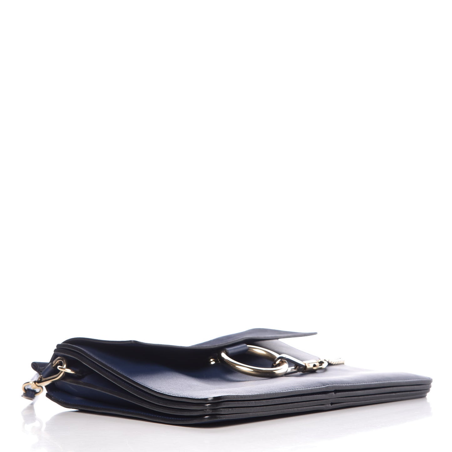 Suede Calfskin Medium Faye Shoulder Bag Silver Blue