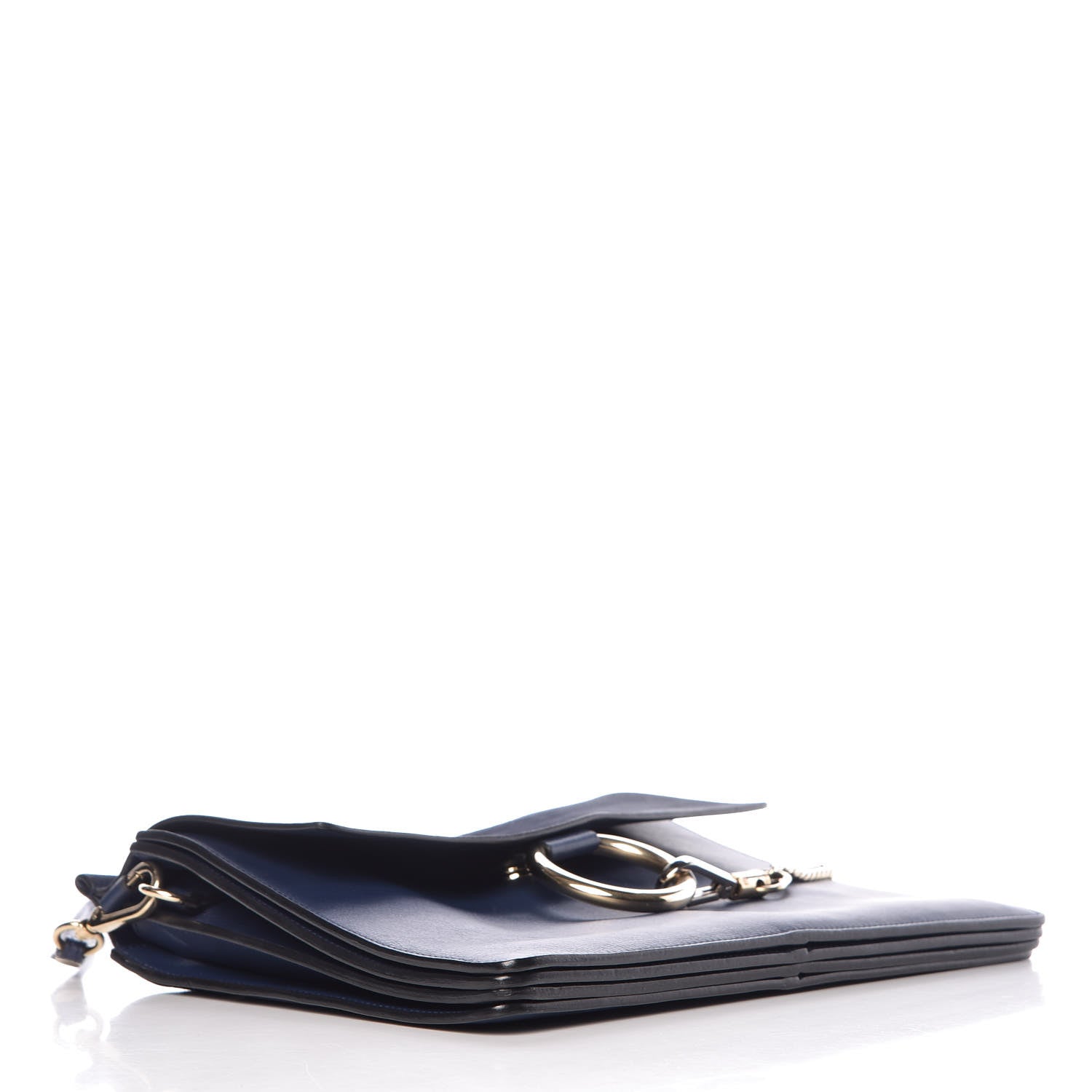 Chloe Suede Calfskin Medium Faye Shoulder Bag Silver Blue 4 of 16