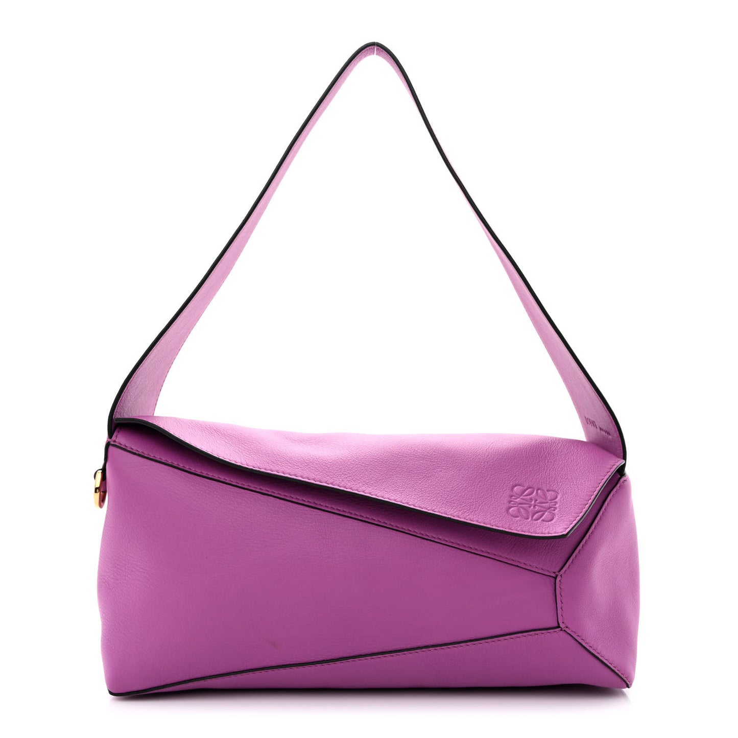 Calfskin Puzzle Hobo Bright Purple