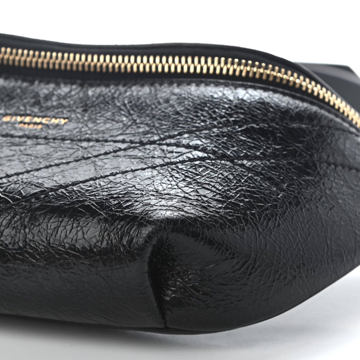 Givenchy Crackle Calfskin ID Belt Bag Black 10 of 12