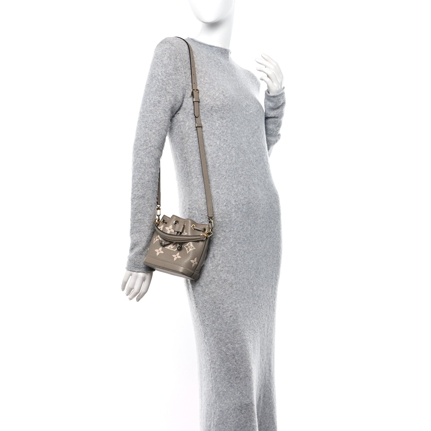 Louis Vuitton Empreinte Monogram Giant Nano Noe Tourterelle Creme 2 of 11
