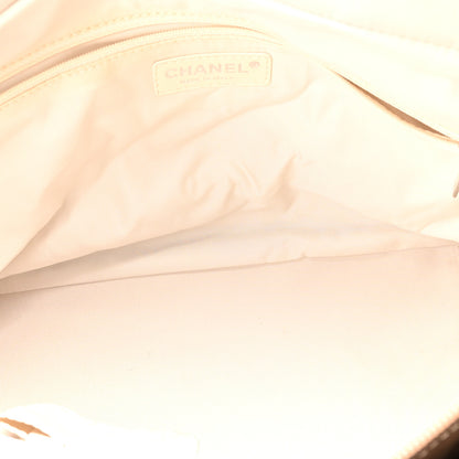 Chanel Metallic Coated Canvas Large Paris Biarritz Tote Gold 5 of 10