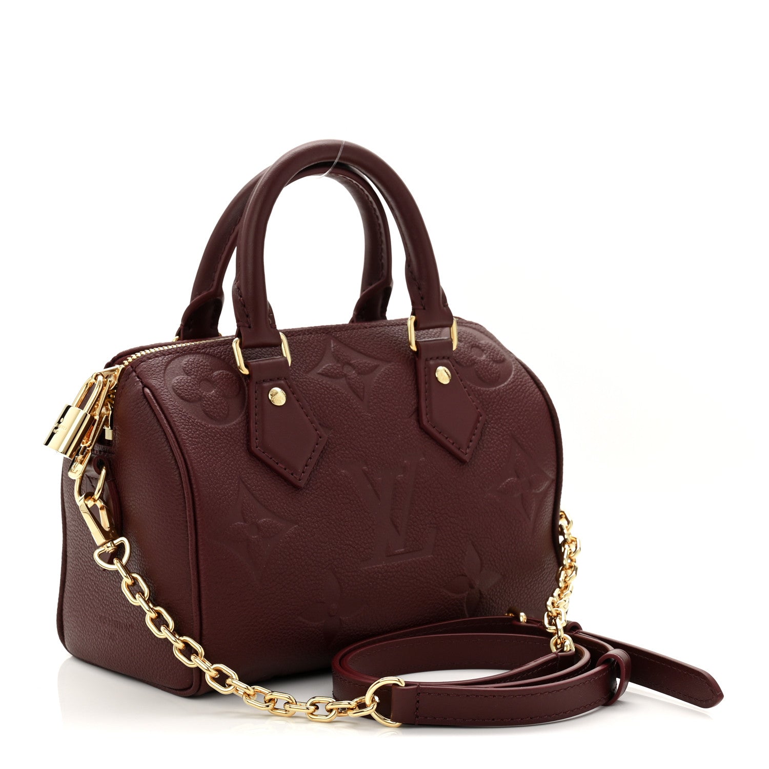 Louis Vuitton Empreinte Monogram Giant Speedy Bandouliere 20 Garnet 3 of 10