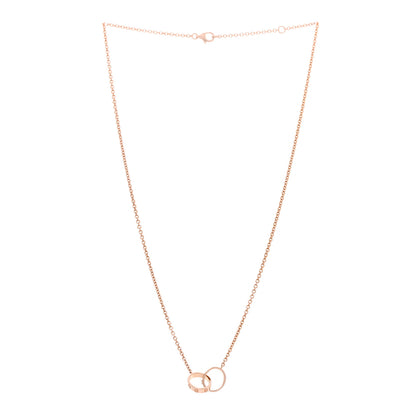 Cartier 18K Pink Gold Interlocking LOVE Necklace 3 of 7