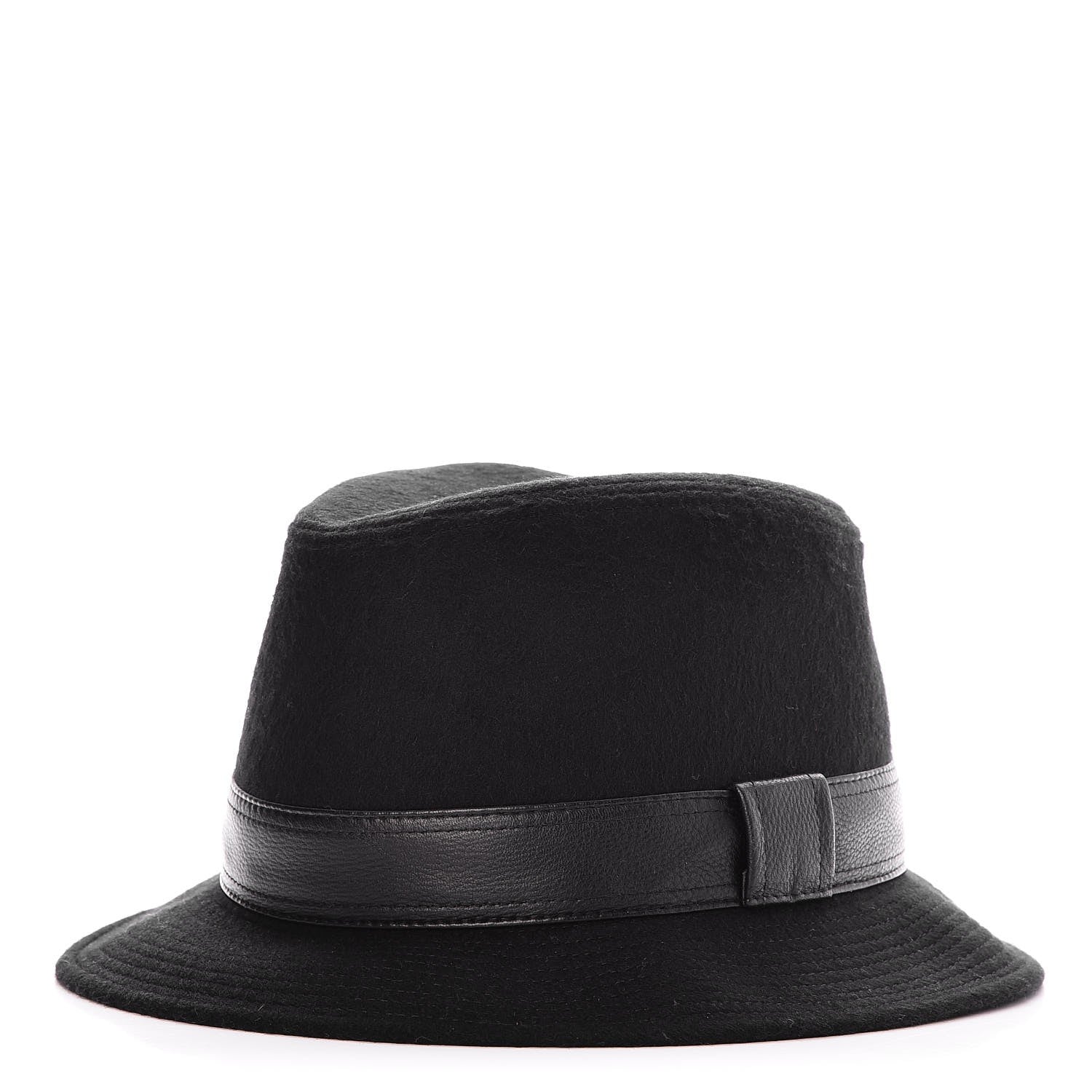 Hermes Cashmere Deerskin Hat 58 Black 1 of 7