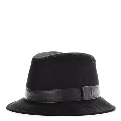 Hermes Cashmere Deerskin Hat 58 Black 1 of 7