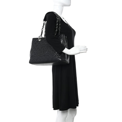 Chanel Caviar Quilted Grand Shopping Tote GST Black 2 of 13