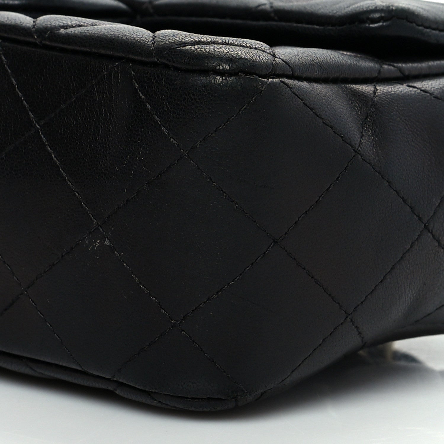 Chanel Lambskin Quilted Mini Rectangular Flap Black 9 of 13