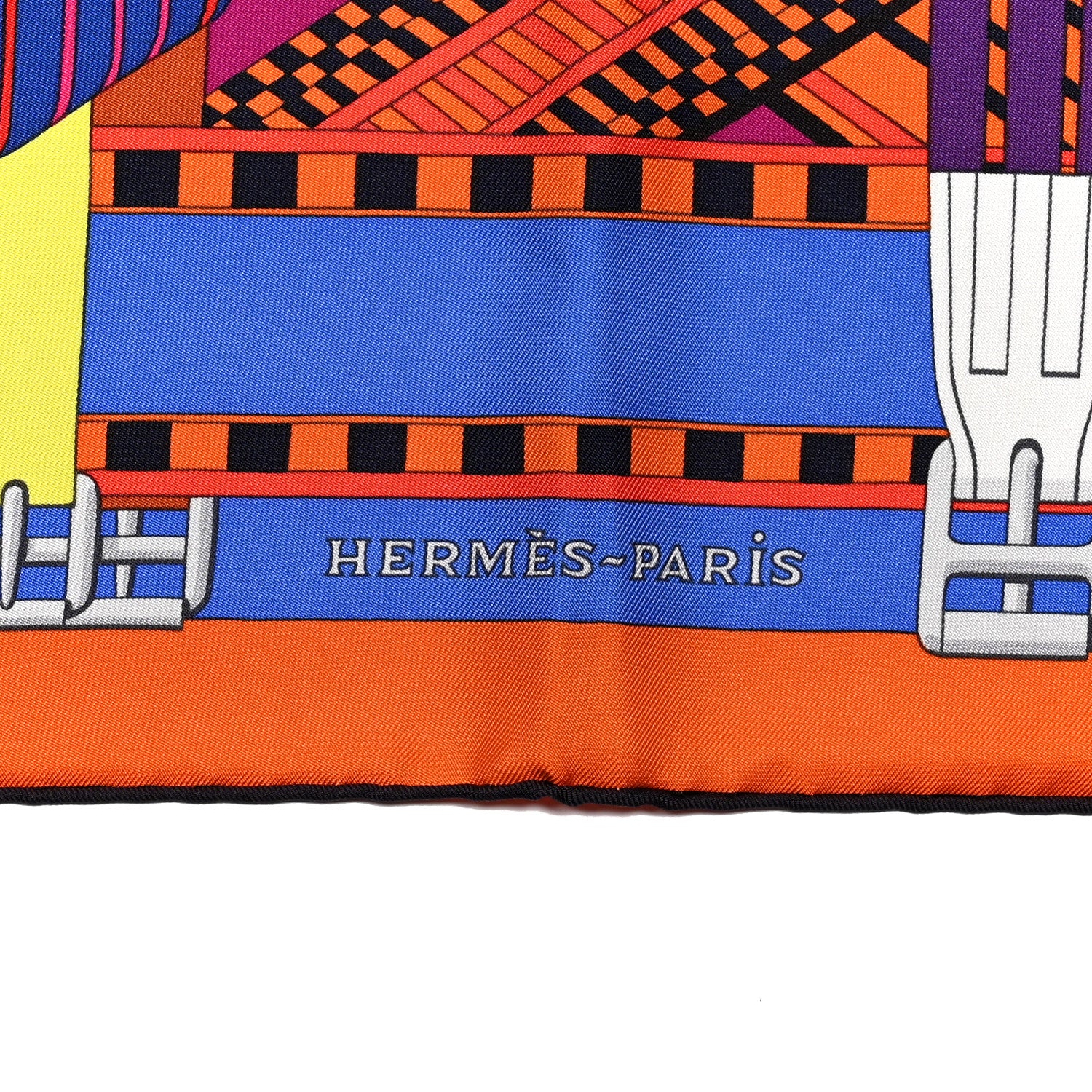 Hermes Silk Double Sangle Scarf 90 Rouge Bougainvillea 2 of 4