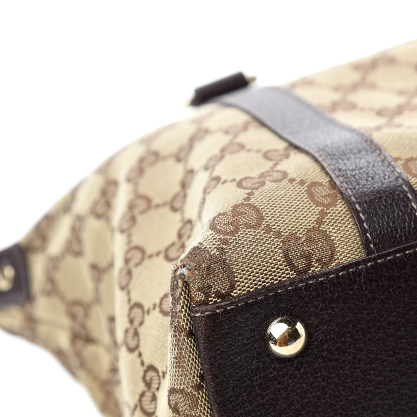 Monogram Medium Abbey Tote Dark Brown