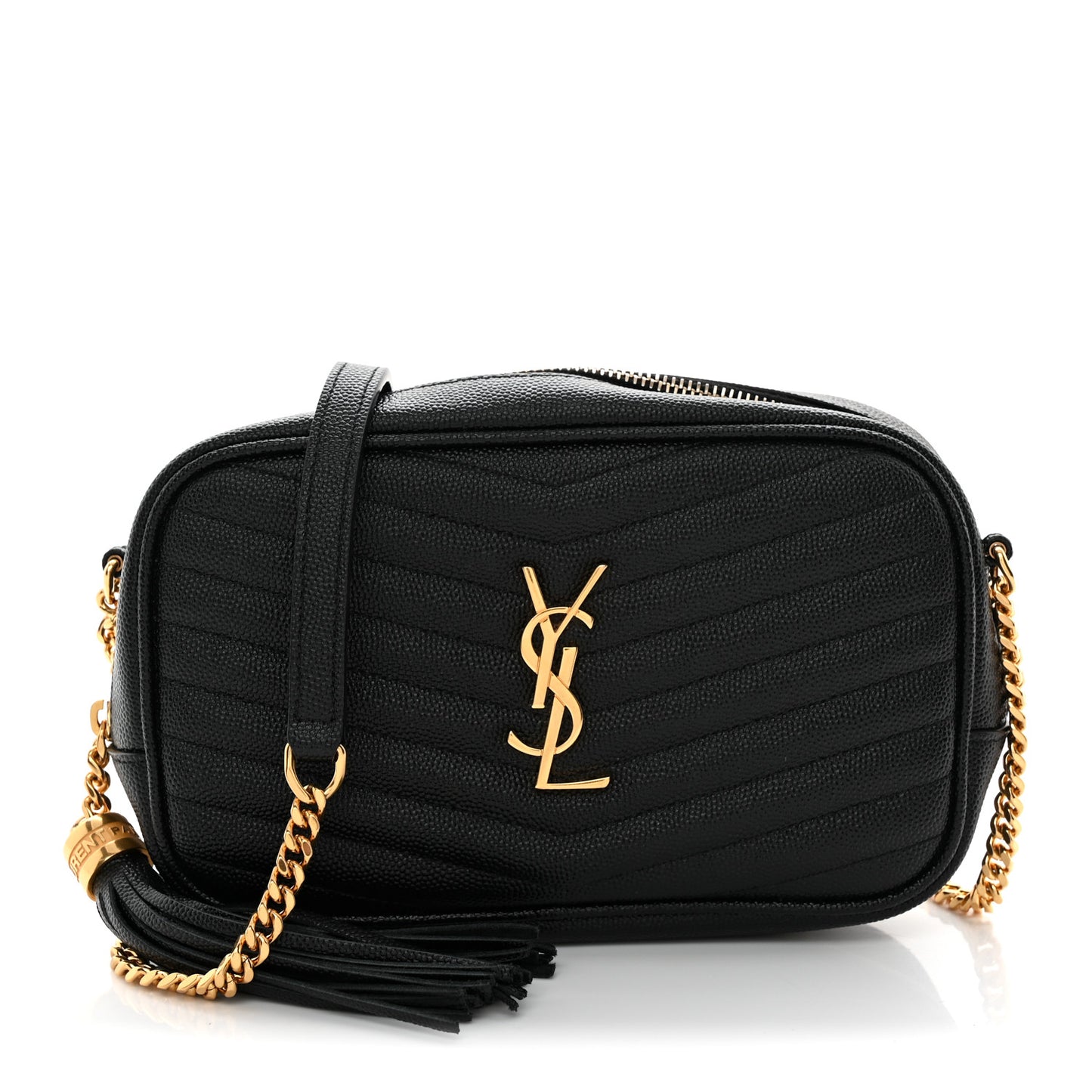 Grain De Poudre Matelasse Monogram Mini Lou Camera Bag Black