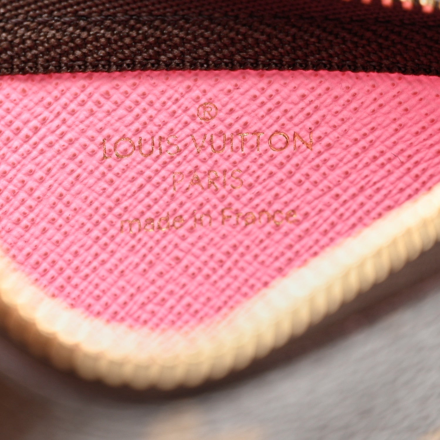 Louis Vuitton Monogram 2022 Christmas Animation Paris Key Pouch Pink 5 of 5