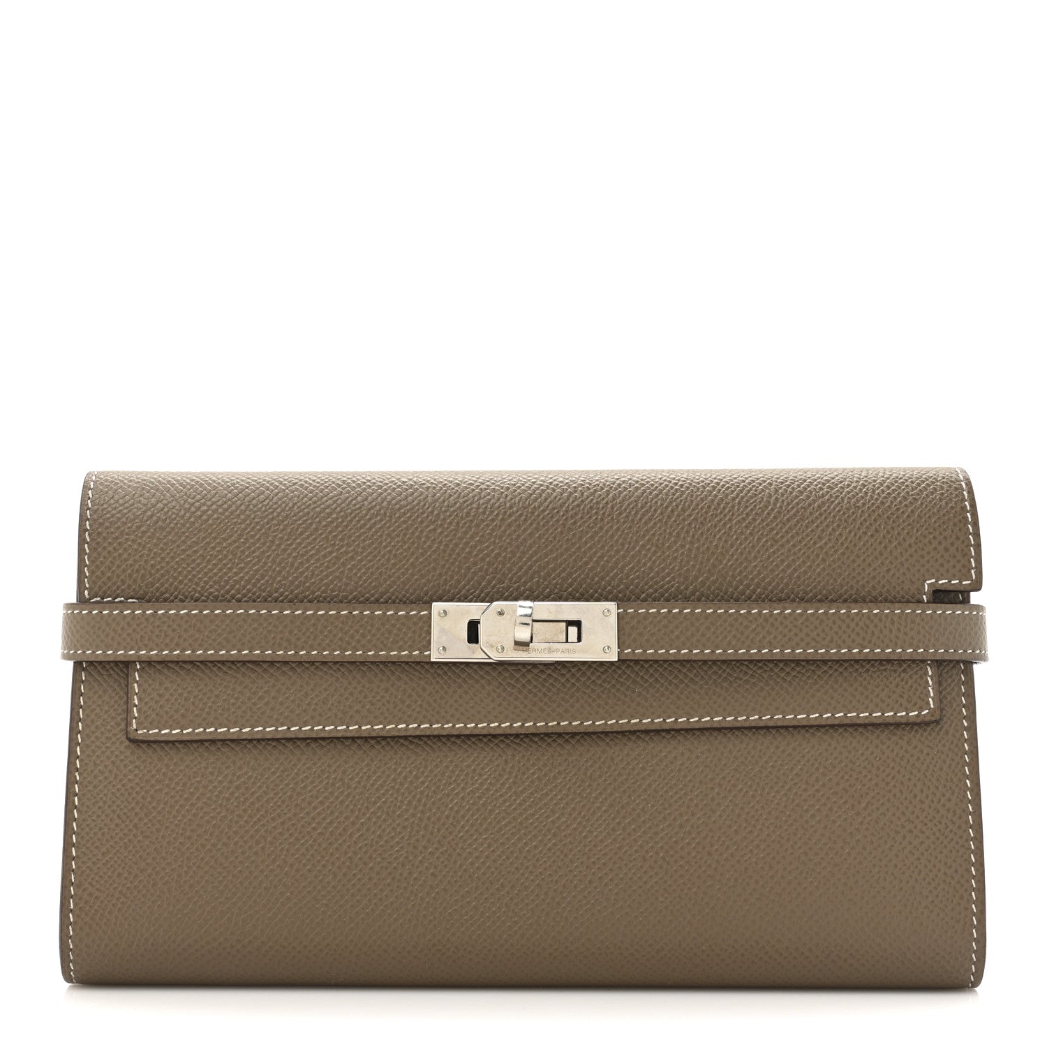 Hermes Epsom Kelly Longue Wallet Etoupe 1 of 9
