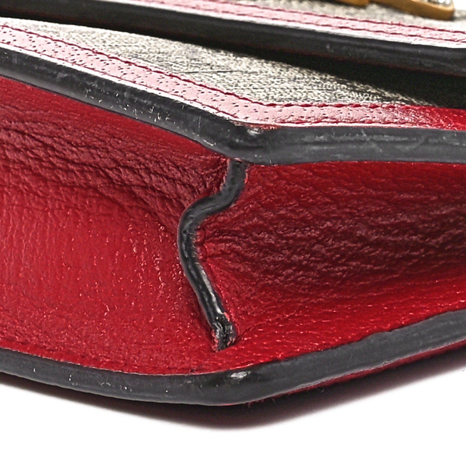 Gucci GG Supreme Monogram Web Queen Margaret Chain Wallet Red 9 of 9