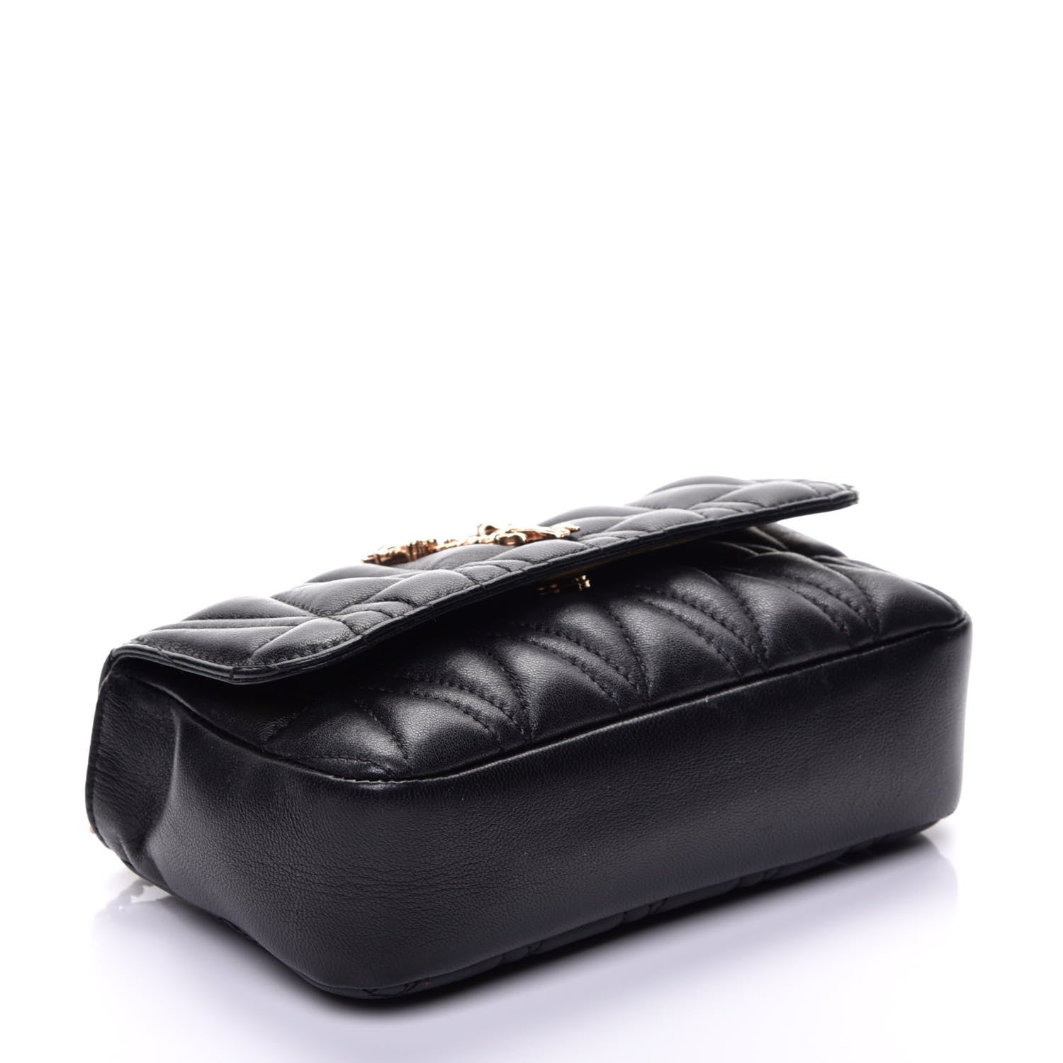 Versace Nappa Quilted Virtus Evening Bag Black 4 of 8
