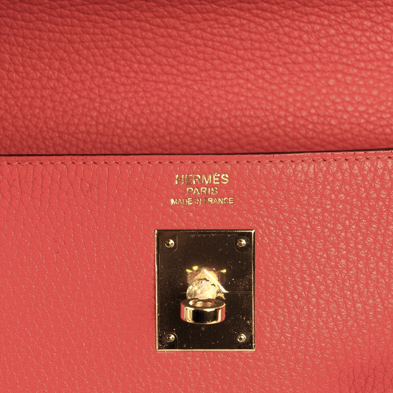 Hermes Taurillon Clemence Kelly Retourne 32 Rouge Tomate 8 of 8