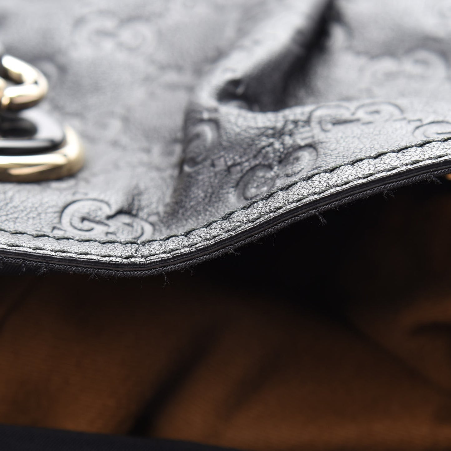 Guccissima Full Moon Tote Black