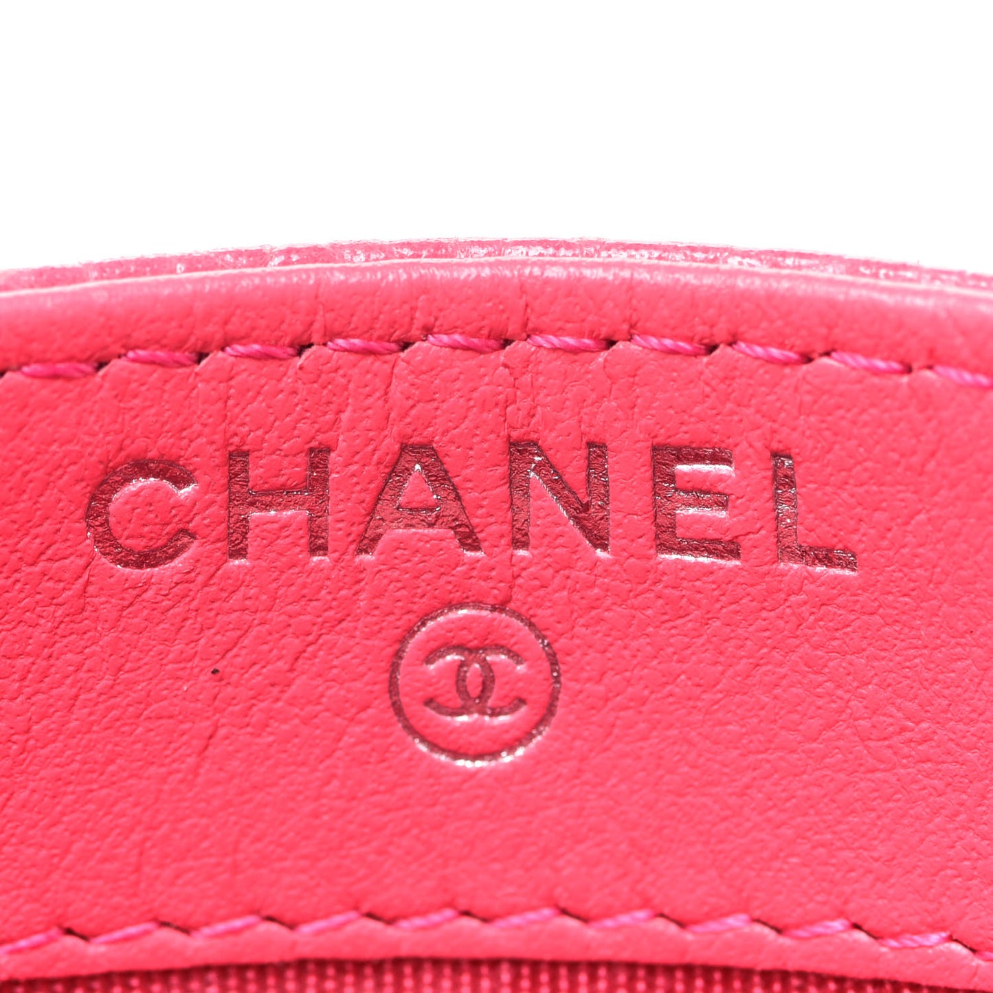Caviar Camellia Embossed Card Holder Pink