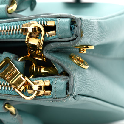 Prada Saffiano Lux Mini Galleria Double Zip Tote Anice 18 of 28