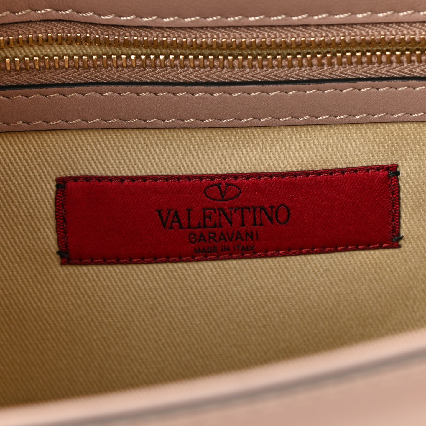 Vitello Medium Glam Lock Rockstud Flap Poudre