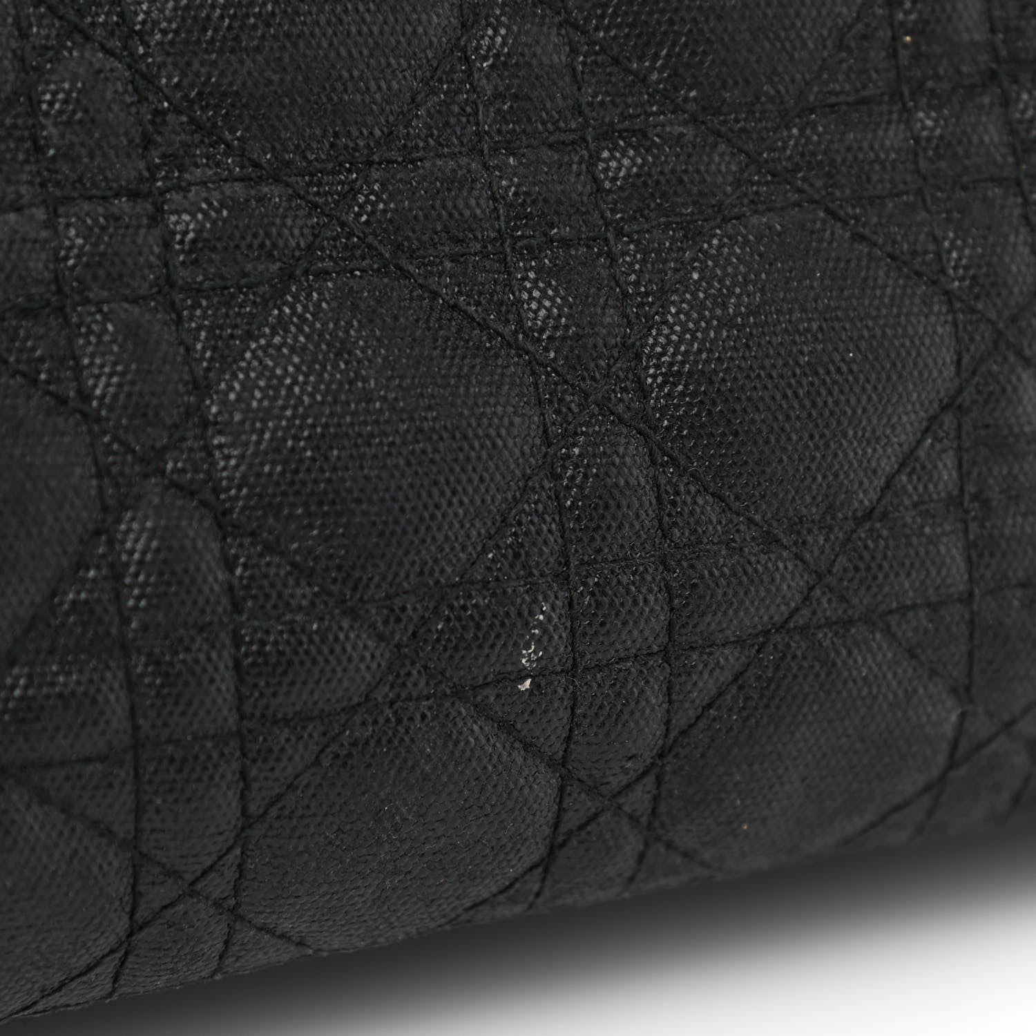 Christian Dior Coated Canvas Cannage Small Panarea Tote Black 15 of 15
