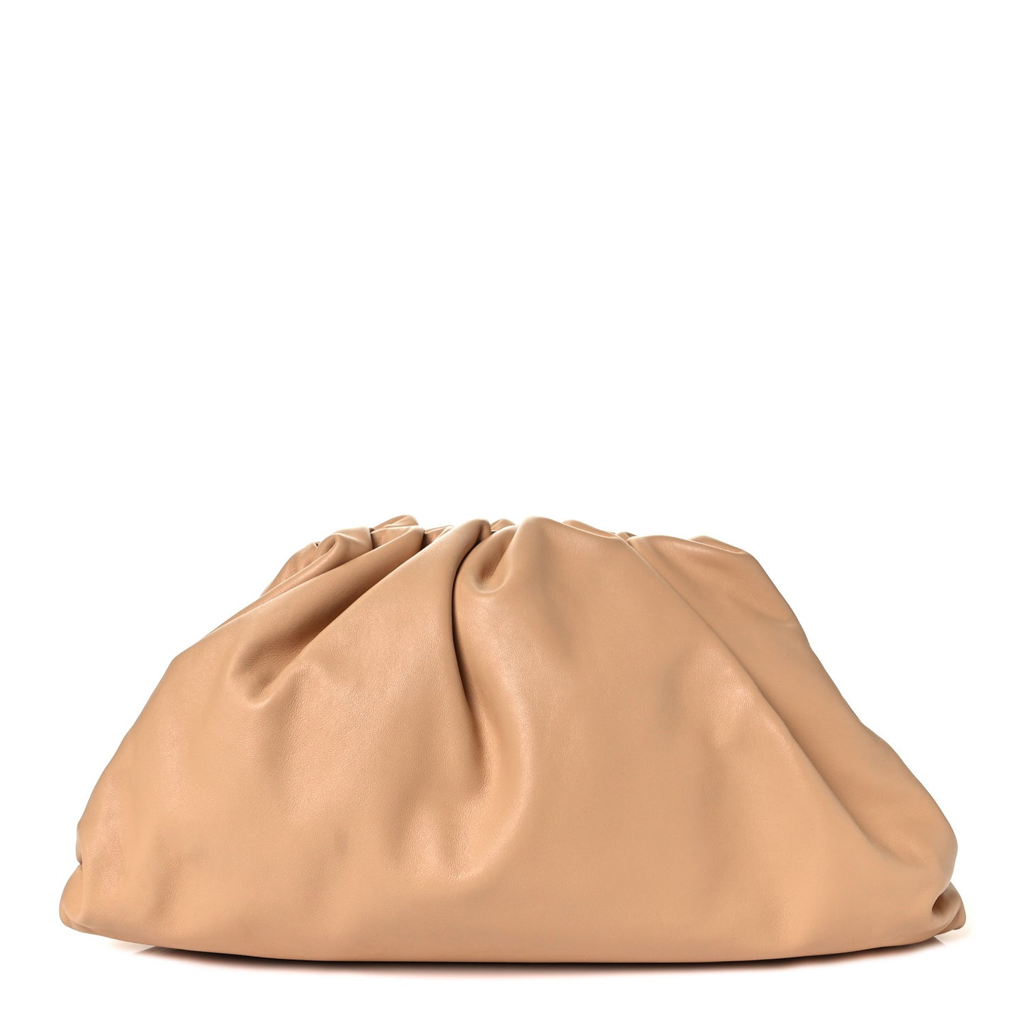 Smooth Butter Calf The Pouch Oversized Clutch Nude