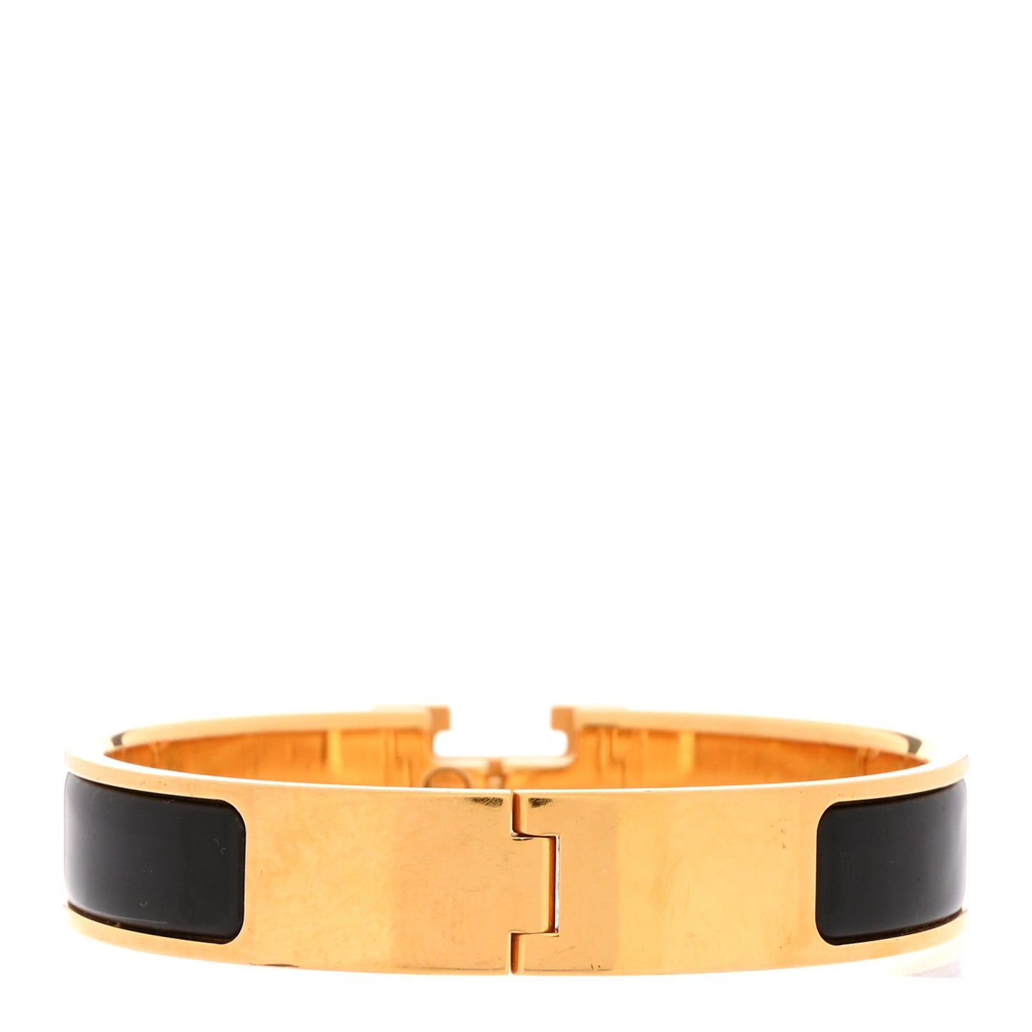 Enamel Narrow Clic Clac H Bracelet PM Black