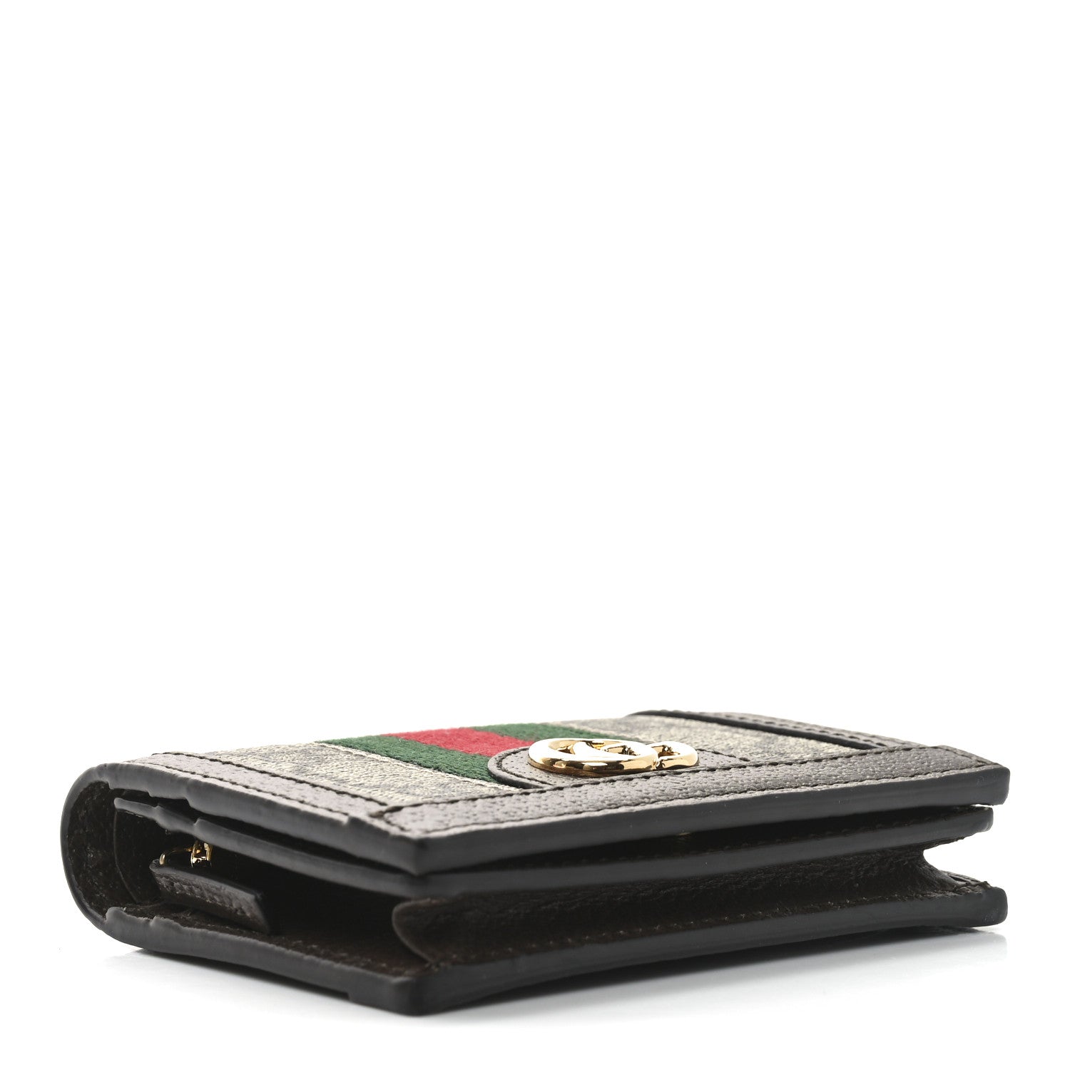 Gucci GG Supreme Monogram Web Ophidia Card Case Beige New Acero 4 of 7