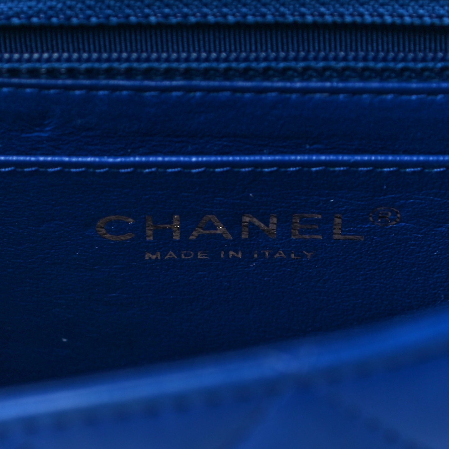 Lambskin Quilted Mini Rectangular Flap Blue
