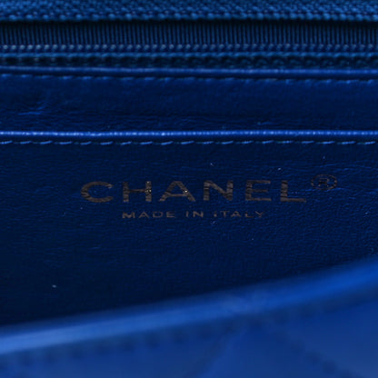 Chanel Lambskin Quilted Mini Rectangular Flap Blue 5 of 12