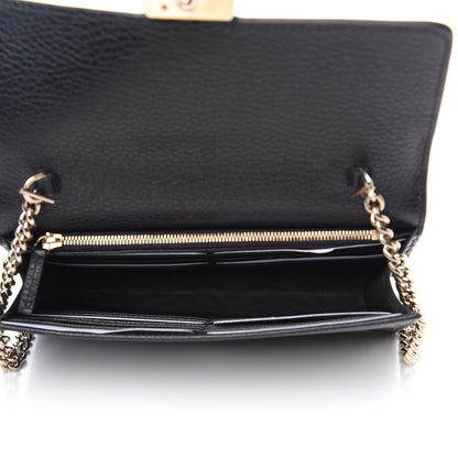 Gucci Dollar Calfskin Interlocking G Chain Wallet Black 4 of 6