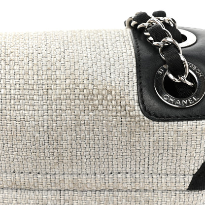 Chanel Woven Straw Raffia Small Deauville Messenger Grey 13 of 13