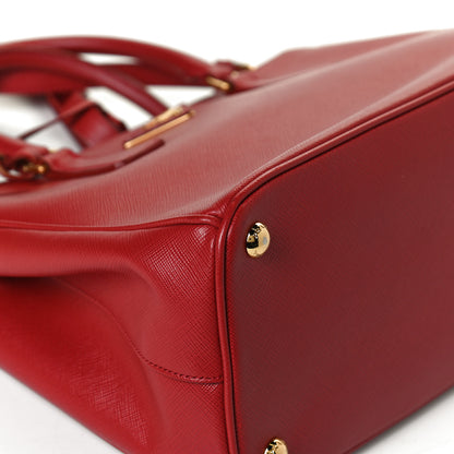 Prada Saffiano Small Galleria Double Zip Tote Fuoco 11 of 12