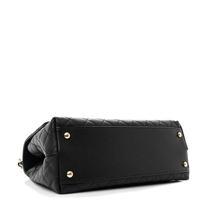 Chanel Caviar Quilted Small Coco Handle Flap Black 4 of 13