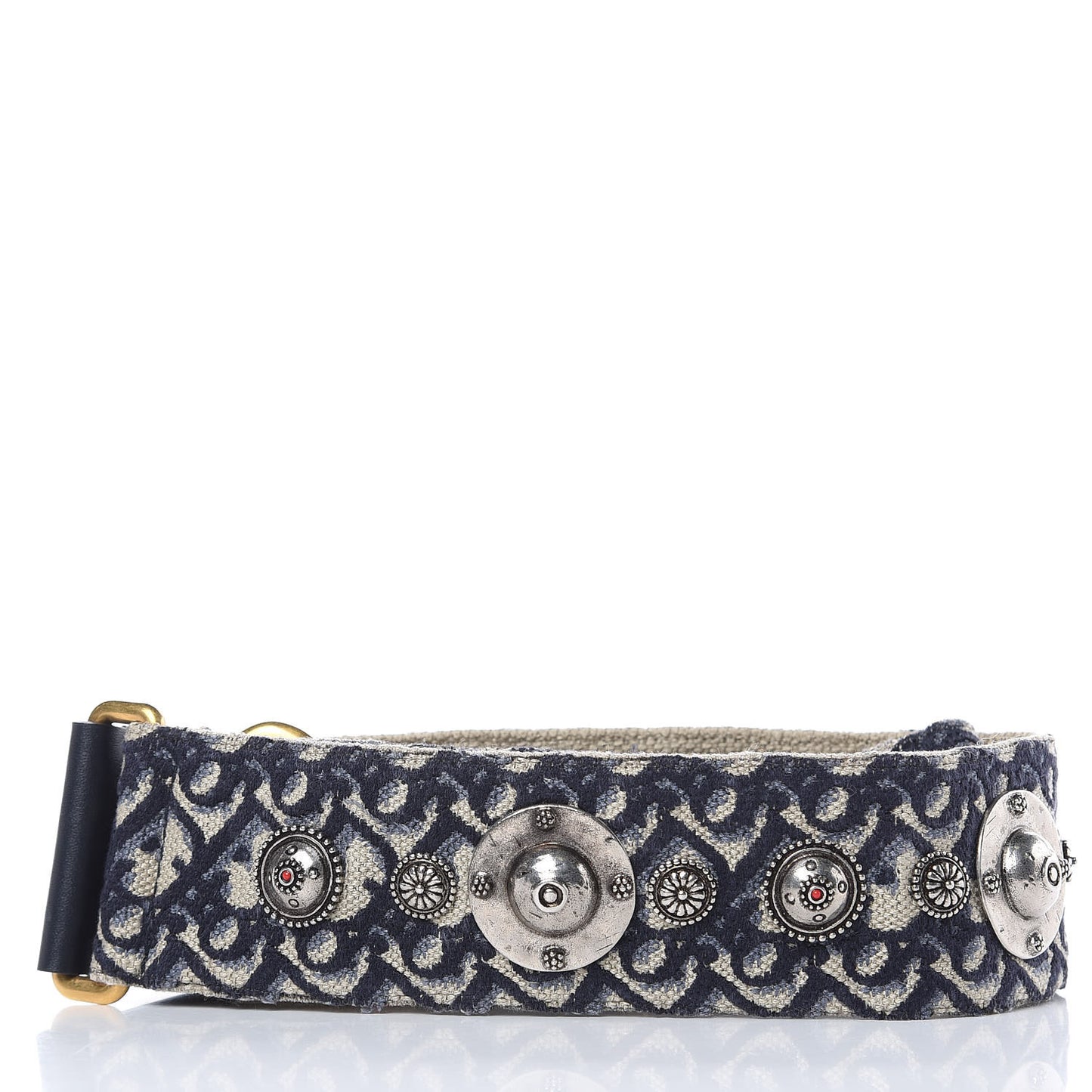 Oblique Studded Shoulder Strap Blue