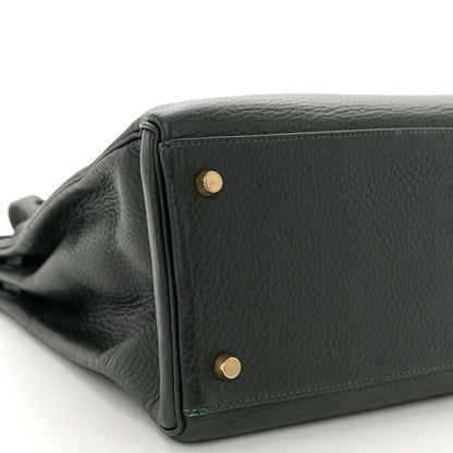Hermes Taurillon Clemence Kelly Retourne 35 Vert Fonce 9 of 12