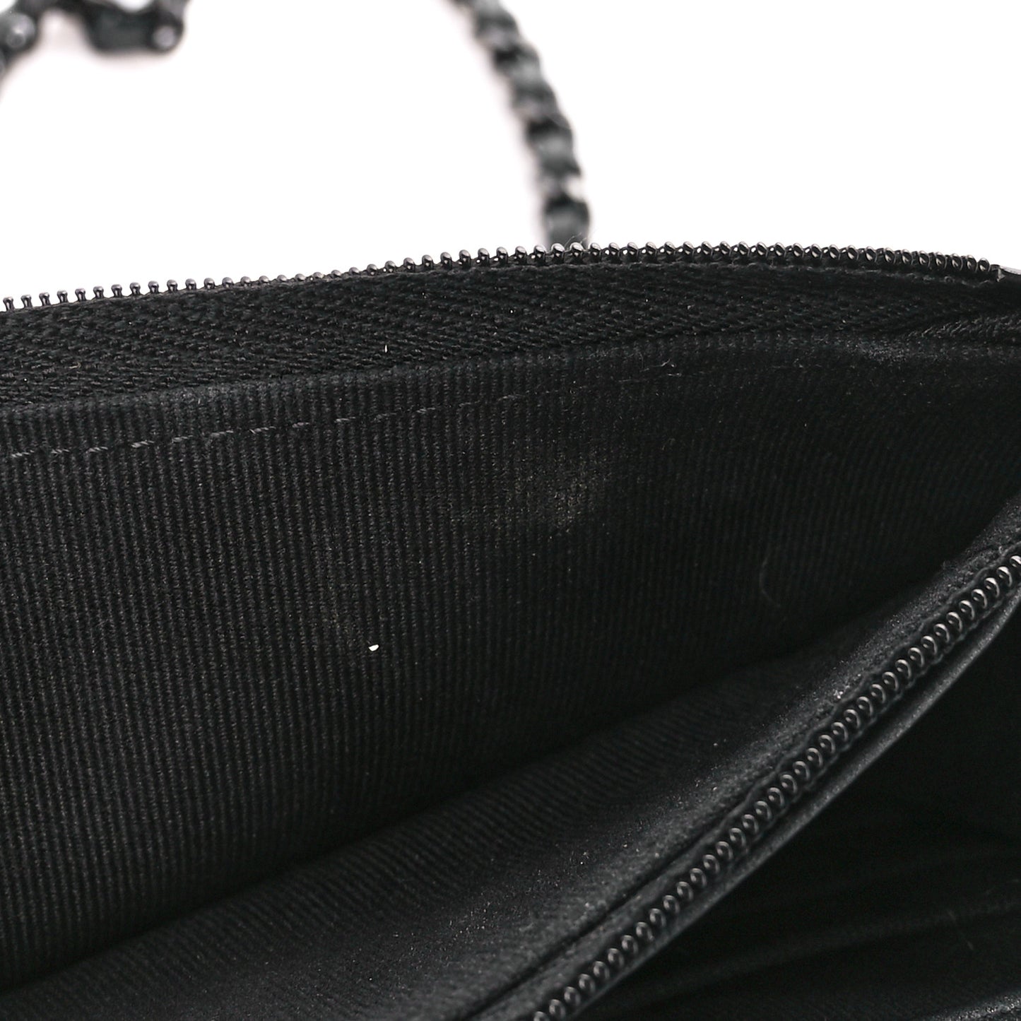 Lambskin Quilted Wallet On Chain WOC So Black