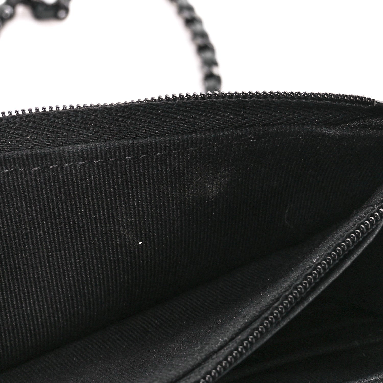 Chanel Lambskin Quilted Wallet On Chain WOC So Black 12 of 15