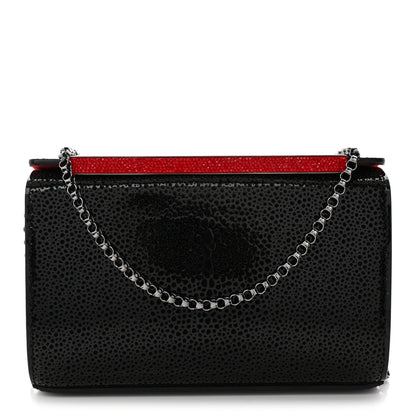 Christian Louboutin Patent Calfskin Crystal Vanite Small Clutch Black 1 of 9