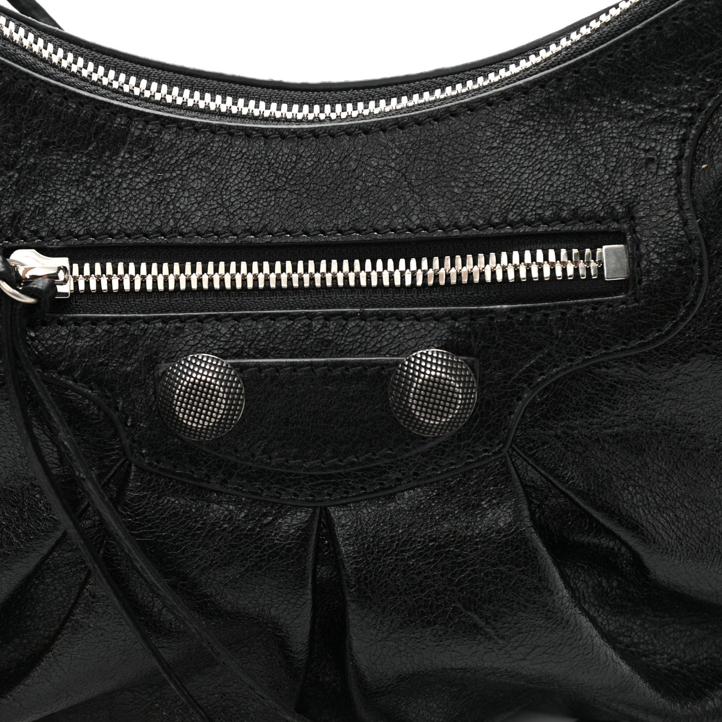 Agneau Arena Small Le Cagole Shoulder Bag Black