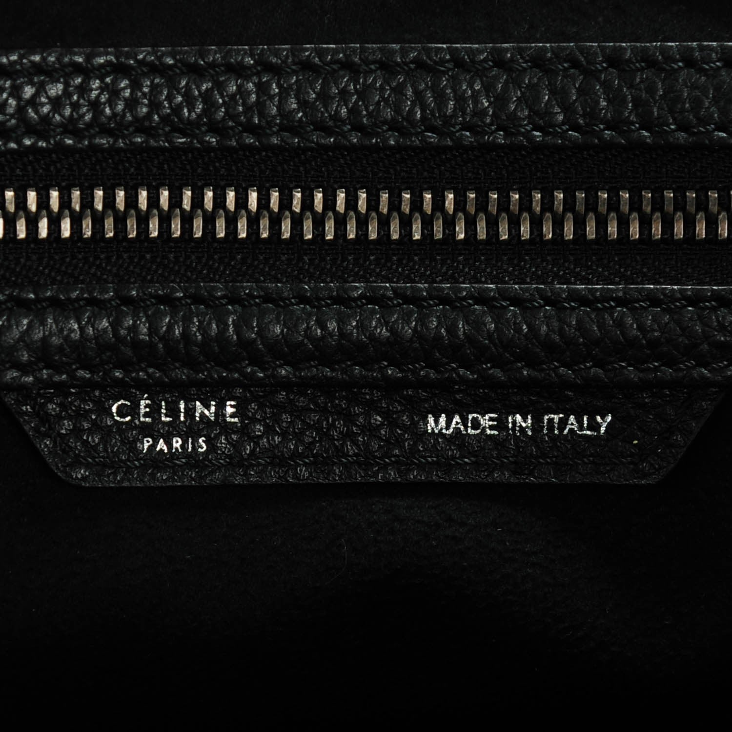 Celine Drummed Calfskin Mini Luggage Black 6 of 8