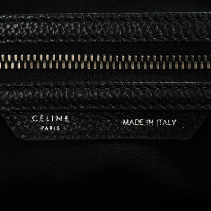 Celine Drummed Calfskin Mini Luggage Black 6 of 8