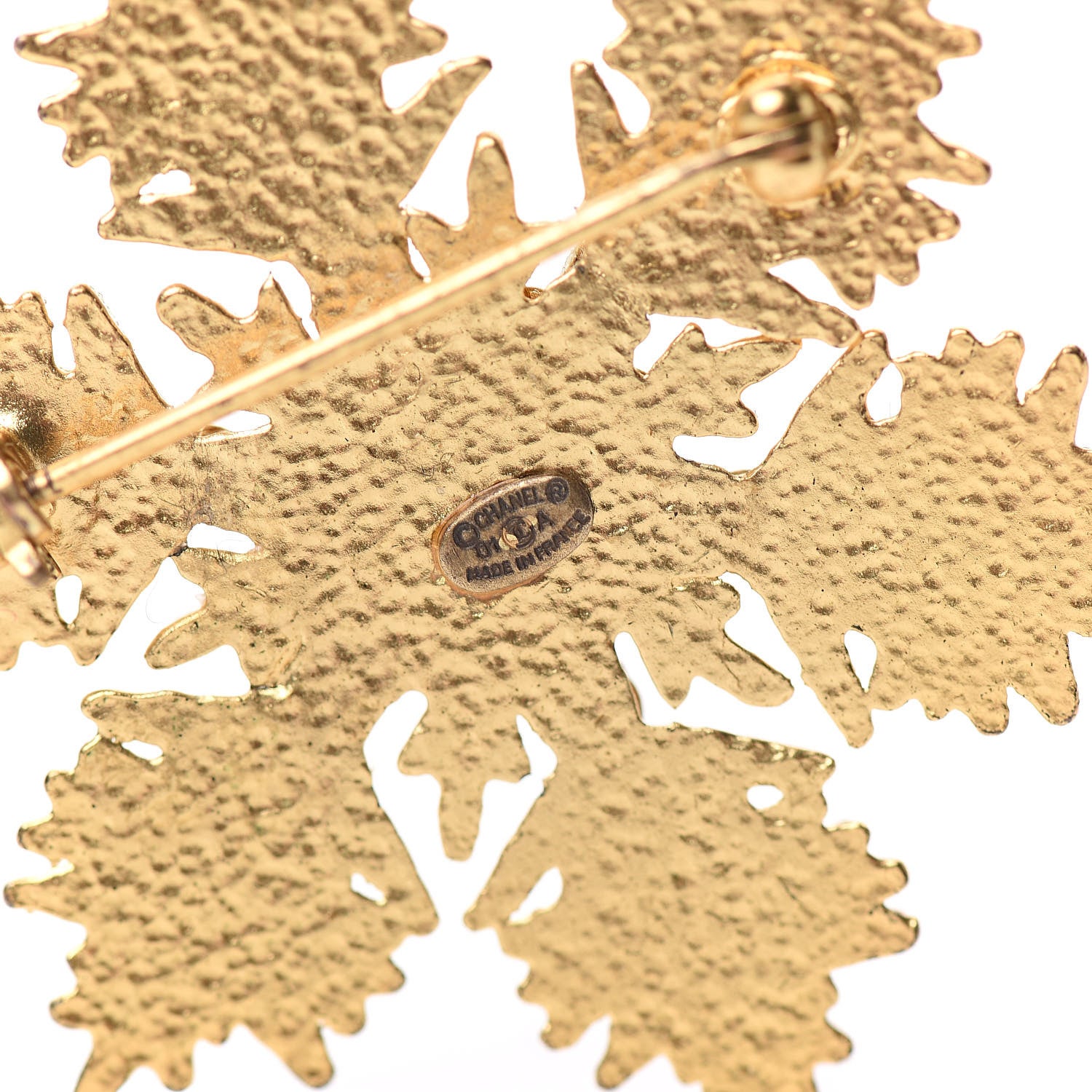 Chanel Snowflake CC Brooch Gold 4 of 4