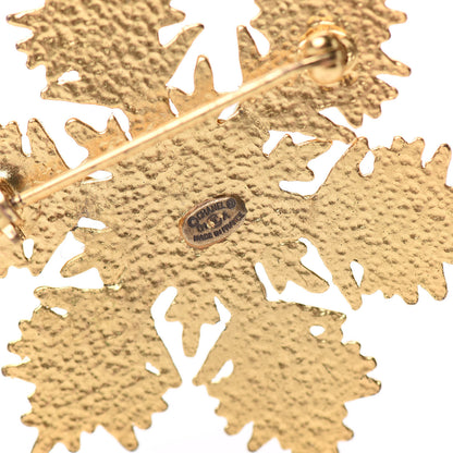 Chanel Snowflake CC Brooch Gold 4 of 4