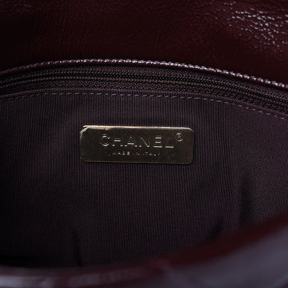 Chanel Shiny Crumpled Calfskin Quilted Medium Chanel 19 Flap Burgundy 8 of 12