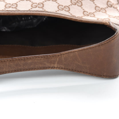 Gucci Monogram Lobster Clasp Jackie O Hobo Brown 11 of 16