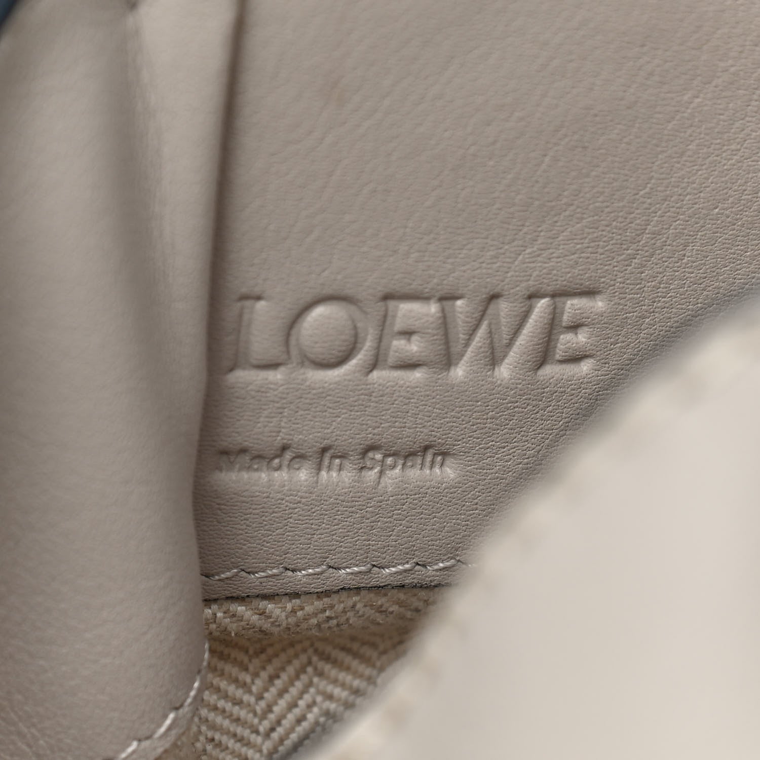 Loewe Calfskin Canvas Mini Hammock Shoulder Bag Natural Light Oat 8 of 11
