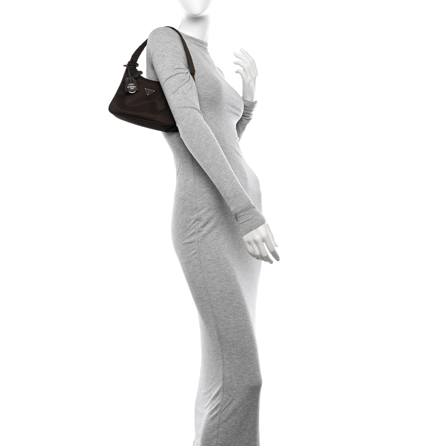 Prada Tessuto Nylon Mini Re-Edition 2000 Bag Caffe 2 of 10